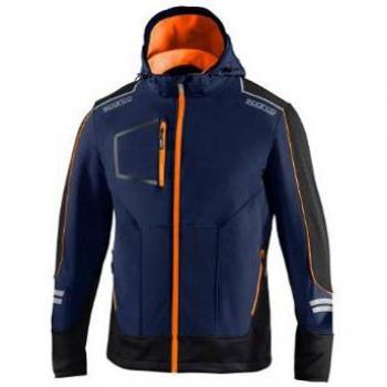 Chaqueta Tech Softshell Azul / Naranja Fluor Talla XL