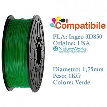 Oem systems company - Bobina de filamento pla 3d850 1.75mm verde 1kg