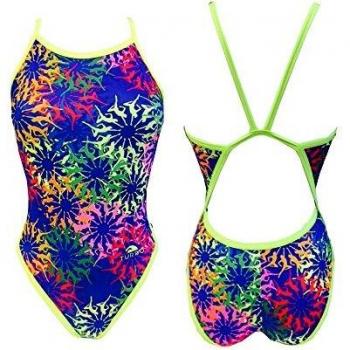 Bañador de natación Turbo Rueda Sincro Revolution tira fina lila mujer - S