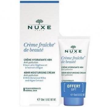 Nuxe Crème Fraîche de Beauté Crema Rica Hidratante 48h para Piel Seca 30ml + Regalo Crema Fraîche Hidratante 3 en 1 15ml