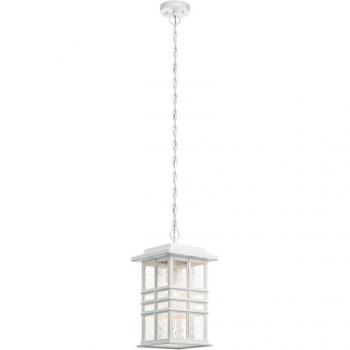 Farol colgante para jardín Beacon cuadrado blanco 29,9 cm, IP44, E27, ligero