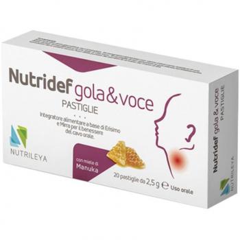 Nutrileya Nutridef Garganta y Voz Miel Limón 20comp