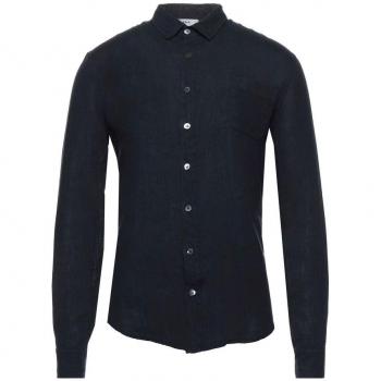 Alpha Studio Blue Linen Shirt - IT48 | M, Casual Shirts, male, Blue, Size: M
