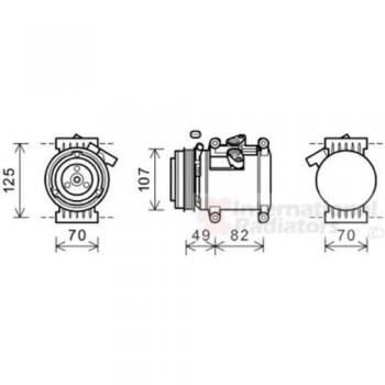 Compresor de aire acondicionado VAN WEZEL 0800K039