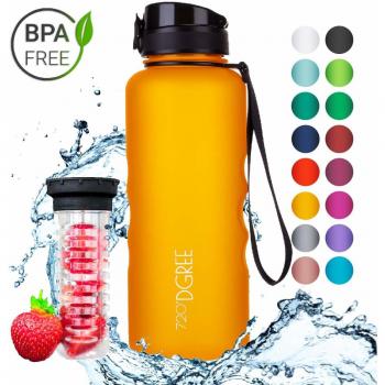 720dgree botella de agua uberbottle z 15 litros 1500ml amarillo novedosa botella deportiva sin bpa ideal para ninos fitness deportes futbol guarderia escuela pequenos antigoteo