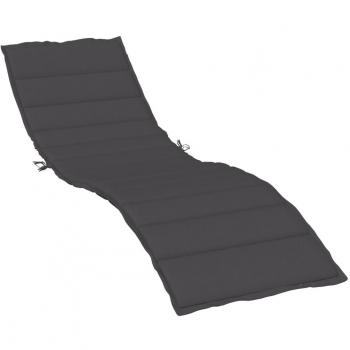 Melange Anthracite Sun Lounger Cushion 200x60x4 cm Fabric