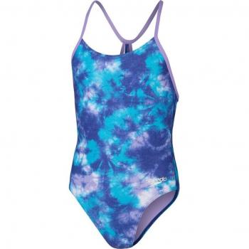 Bañador de niños Speedo Allover Lane Line Back