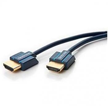 Convertidor HDMI a CVBS con Cable HDMI V2.0 Ultra Slim UHD 4K@60Hz, 3 metros, ClickTronic 70705 Tipo A (Estándar) Azul