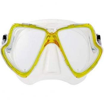 Mares Wahoo Máscara De Buceo, Unisex Adulto, Clear/Reflex Yellow, One Size