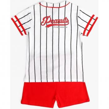 Pijama Peanuts Snoopy Manga Corta Abierto Strike para Niño