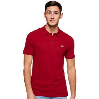 Lacoste PH4012 Slim Fit Short Sleeve Polo Shirt in Bordeaux