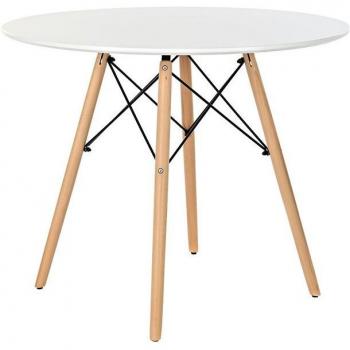 Mesa redonda de comedor en MDF con diseño moderno y elegante
