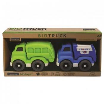 Lexibook BioTruck - Set de vehículos de obras públicas, incluye camiones y maquinaria utilitaria, fabricado en plástico resistente, colores vibrantes, diseño detallado, apto para niños a partir de 3 años