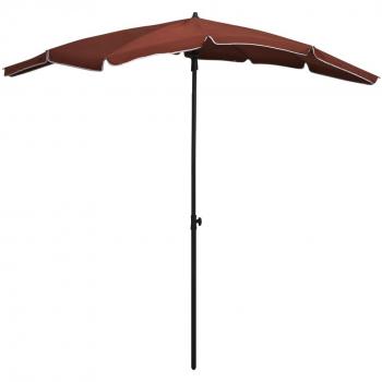 vidaXL Garden Parasol with Pole 200x130 cm Terracotta - Type: Garden Parasol, Dimensions: 200x130 cm, Color: Terracotta, Includes pole