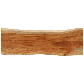 Tablero rectangular de madera de acacia con borde vivo, 120x40x3,8 cm, color marrón