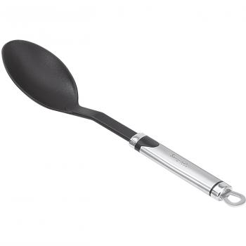Bergner Cuchara de Cocina en Acero Inoxidable y Nylon, 33,5 x 6,5 cm