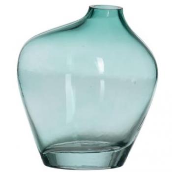 Jarrón Verde Cristal 14,5 x 9,5 x 17 cm