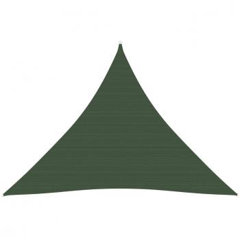 Toldo de vela verde oscuro HDPE 160 g/m² 3,6x3,6x3,6 m