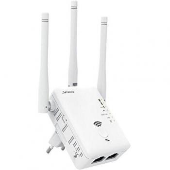 Strong Repetidor de WiFi Banda Dual 750, 750Mbps Enrutador Inalámbrico Extensor de Red WiFi Amplificador Wireless Repeater Booster Wireless-AC 2.4 GHz y 5 GHz, Blanco