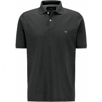 Polo FYNCH HATTON de Manga Corta en Supima®-Baumwolle, Color Negro, Talla XL con Pequeño Logo