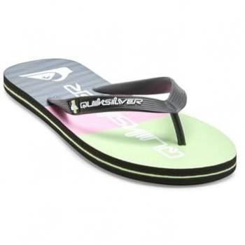 Chanclas de playa Quiksilver Molokai Stripe gris rosa verde - Hombre - Talla 39 - Multi