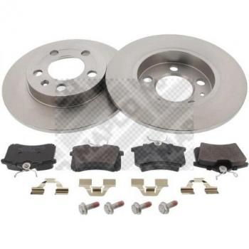 Set de frenos MAPCO, discos y pastillas para VOLKSWAGEN Golf, Bora & AUDI TT, A3 & SKODA Octavia (Ref: 47933)