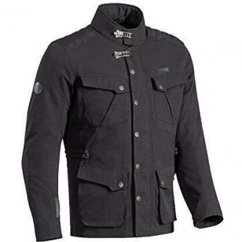 Chaqueta de moto textil Ixon Exhaust negra talla L