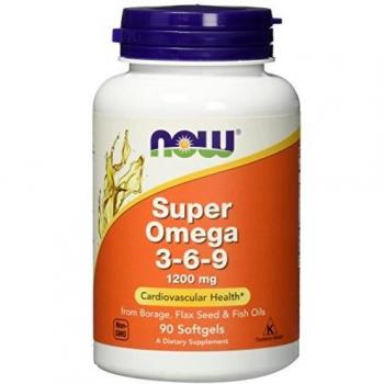 NOW Foods Super Omega 3-6-9 Softgels, 1200mg - 90 Count