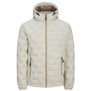 Chaqueta acolchada ligera Jack & Jones Sonic para hombre - S, color crudo (moonbeam)