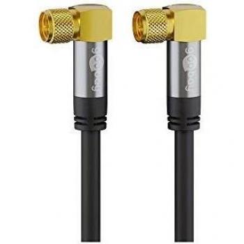 Goobay 705671m cable satelite con 90grados conector f en angulo para dvbs receptor 75ohm kabelinternet modem router negro