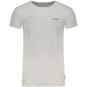 Gaudi Men's Gray Cotton T-Shirt with Subtle Print - Size S