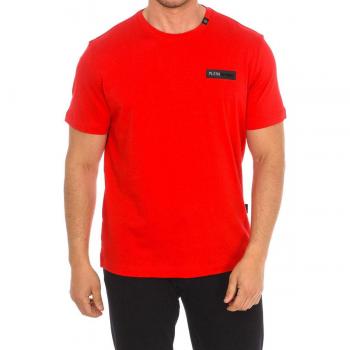 Plein Sport Men's Short Sleeve T-Shirt TIPS414 - Red Cotton