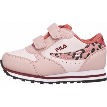 Fila Orbit Velcro Baby Sneakers - Unisex, Pale Mauve Leopard