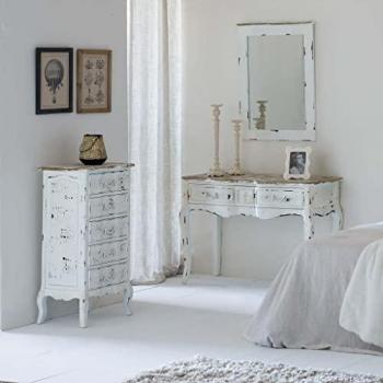 Recibidor Alexandra House Living Blanco Madera de abeto MDF 50 x 80 x 115 cm