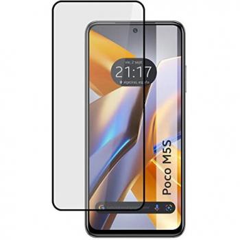 Protector Cristal Templado 5D Completo Negro para Xiaomi POCO M5s - Resistente a Daños