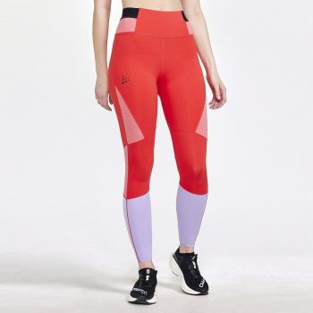 Craft Women's Pro Hit Blocked Leggings - Size M, Purple/Rose