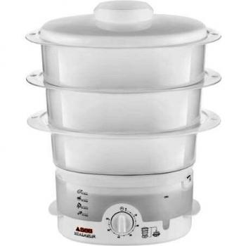 Seb VC151100 - Vaporera con 3 compartimentos, potencia 900 vatios, capacidad de 9 L, color blanco