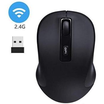 cimetech Raton Inalámbrico Portatil Óptico Ratón Raton Ordenador Inalámbrico Ergonómico 1600DPI,con USB Nano Receptor para Ordenador PC Macbook