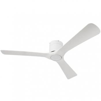 Ventilador de Techo Homcom Ø132cm 29W con Mando a Distancia, 3 Aspas Reversibles, Silencioso, 6 Velocidades, Temporizador, Blanco
