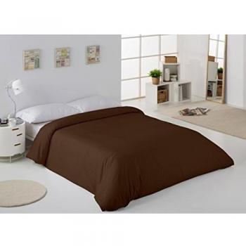 ESTELA - Funda nórdica Combi Color Café - Cama de 105 cm. - 50% Algodón / 50% Poliéster - 144 Hilos