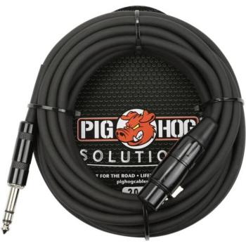 Pig Hog 20' TRS Male to XLR Female Balanced Cable