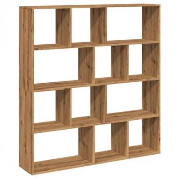 Estantería de madera de ingeniería Roble artisian 132x29x141,5 cm Marrón