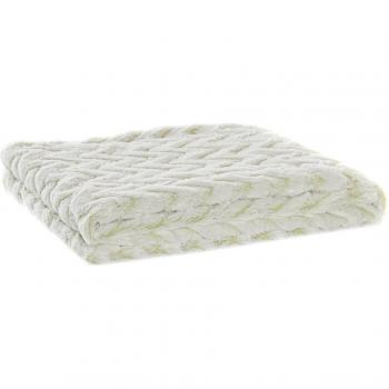 Manta DKD Home Decor Zig-zag 130 x 170 x 2 cm Blanco Montaña