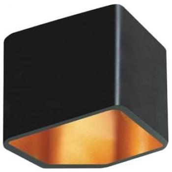 Foco de Techo Espacial EPIKASA, Metal Negro y Oro, 9.5x16.4x14.2 cm