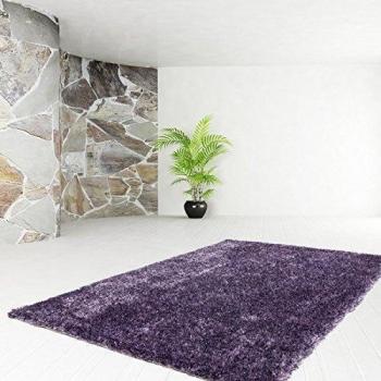 UNI SHAGGY peluda Alta calidad Alfombra Moderna Alfombras Oferta especial Lila - lila, morado, 160cm x 230cm