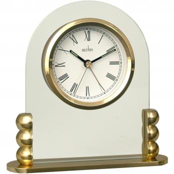 Acctim 36348 Salerno Reloj de chimenea, cristal y color dorado