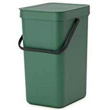 Brabantia Sort & Go 12L Recycling Bin - Fir Green