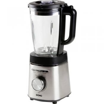 Licuadora de Alta Velocidad DOMO DO722BL - 1400W, 6 Lames, Carafe de Vidrio 1.75L, Controles LED, Acero Inoxidable