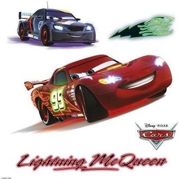 KOMAR-DISNEY ventana-pegatinas Cars Neon, 31 x 31 cm/2 hojas