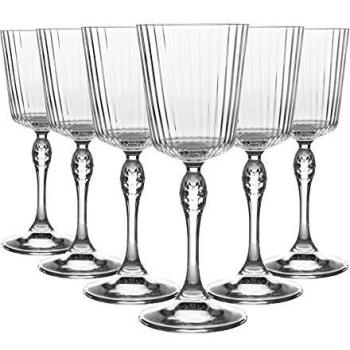 Lote de 6 copas de cóctel América '20s - Cristal transparente - 250ml